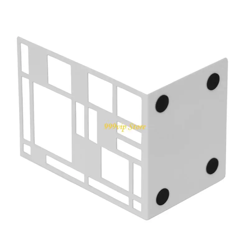 C90C 2 Pcs Multifunctional Book End Metal Book Stoppers Hollow Out Book Holders Shelf Decorative Bookends Book Support Rack