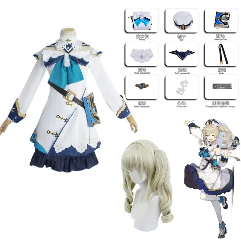 

Барбара Косплей Genshin Impact Костюм Взрослый Карнавальная Униформа Аниме Костюмы Для Хэллоуина Маскарад Женская Игра