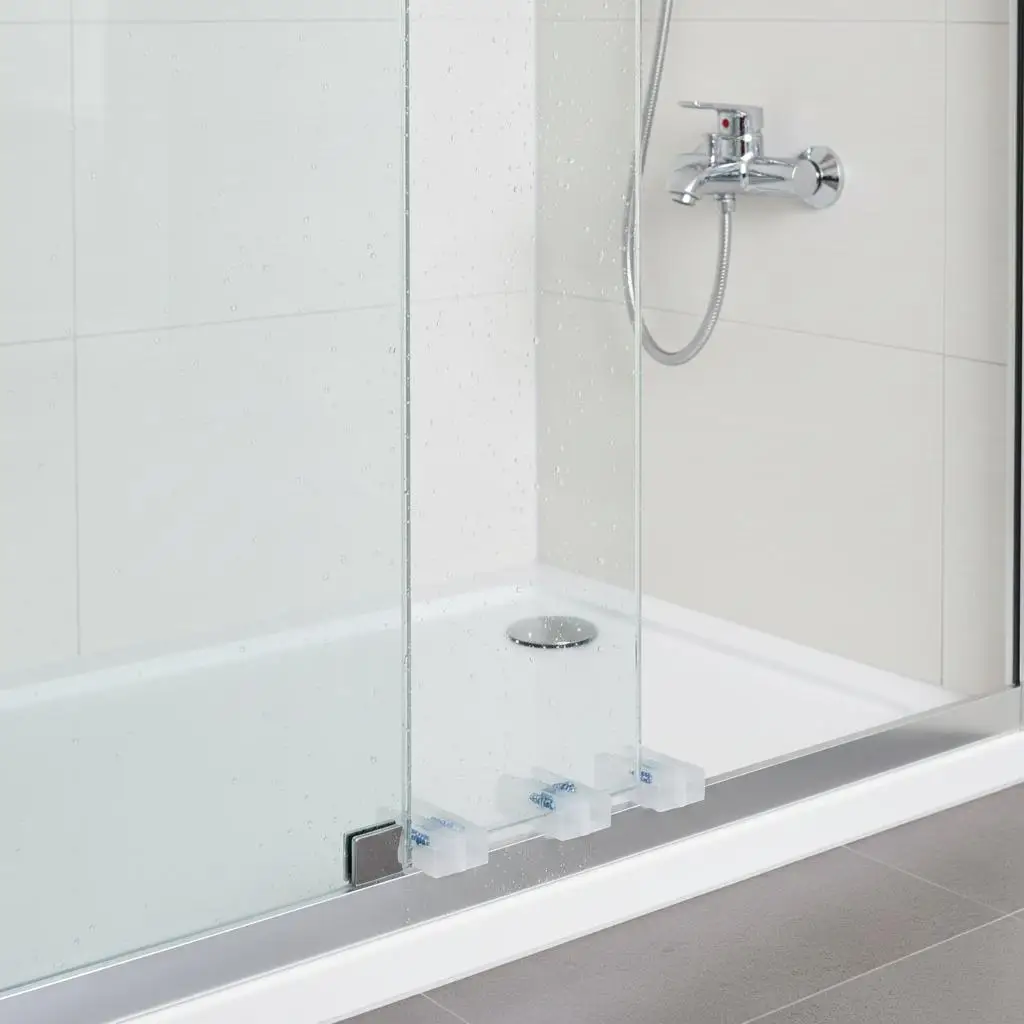 4 набора направляющие для душевых дверей, пластиковые и металлические