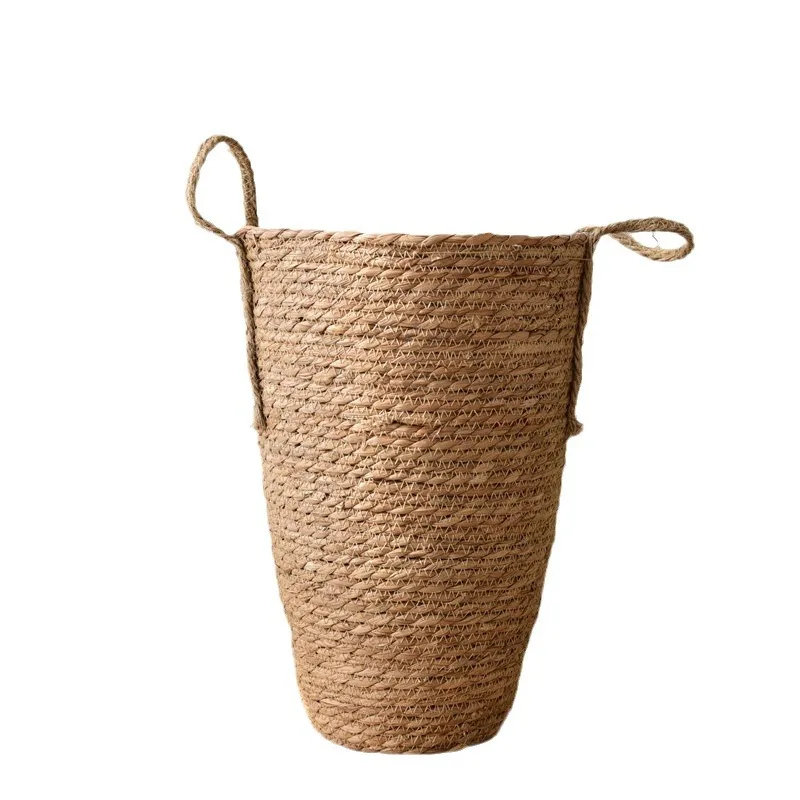 

Woven Grass Flower Basket Garden Decoration Modern Minimalist Rattan Flower Pot Clothing,Toys,and Home Goods Storage
