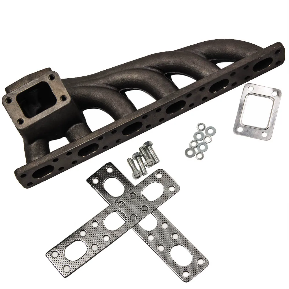 New Exhaust Manifold Kit with free gaskets For BMW E36 1991-1999 E46 2000-2006 T3 Turbo Cast Iron Manifold Exhaust & Gaskets