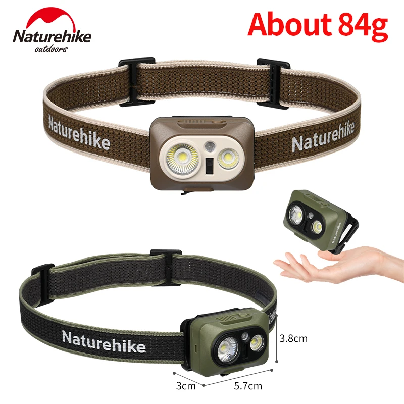 Naturehike Ultralight Headlamp Camping Outdoor Fishing Emergency Red Light Rechargeable USB Lamp Waterproof IP66 Headlight 500lm