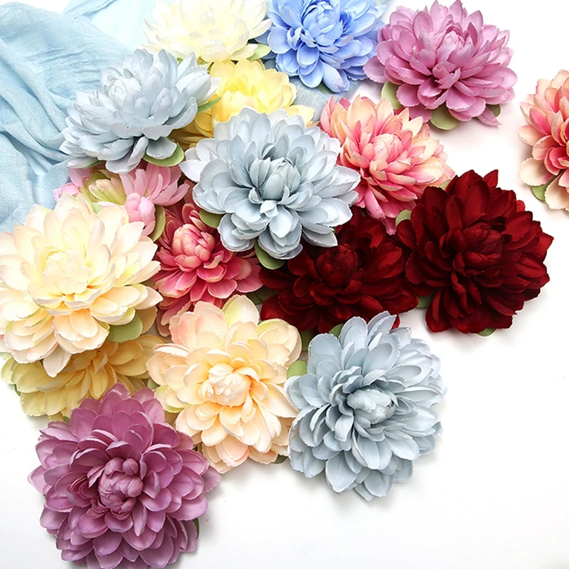 3/5PCs Artificial Flowers Head 10cm Silk Hydrangea Fake Flowers For Home Decor Garden Wedding Decoration DIY Wreath Accessories