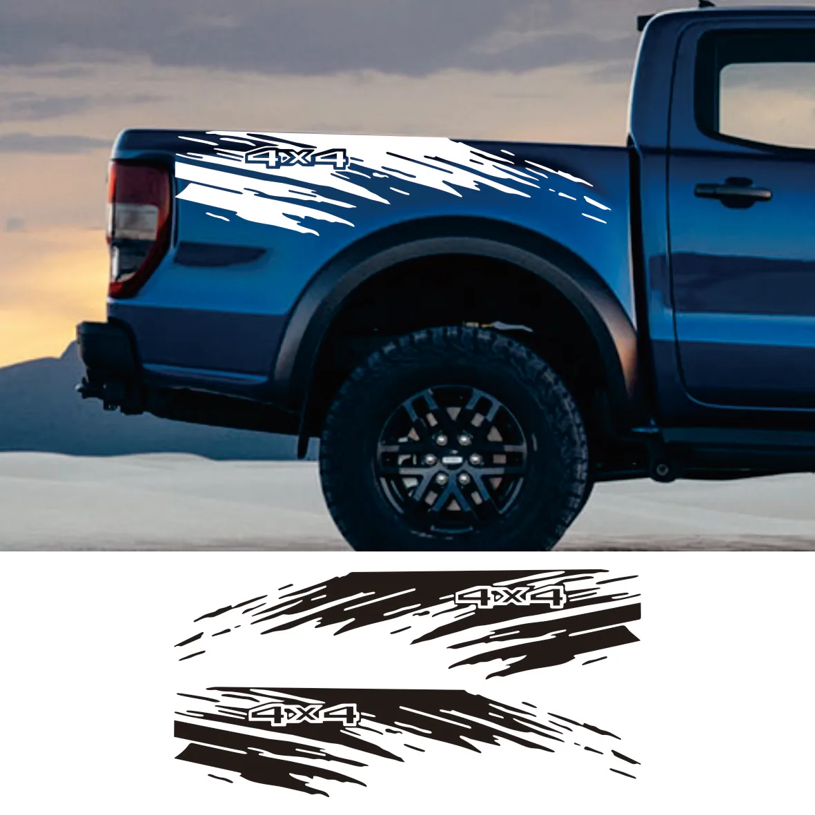 

Pickup Bed Mudslinger Style Sticker For Ford F150 Toyota Hiliux Dodge RAM Isuzu Dmax GWM Cannon Car Splash Kit Truck Decor Decal