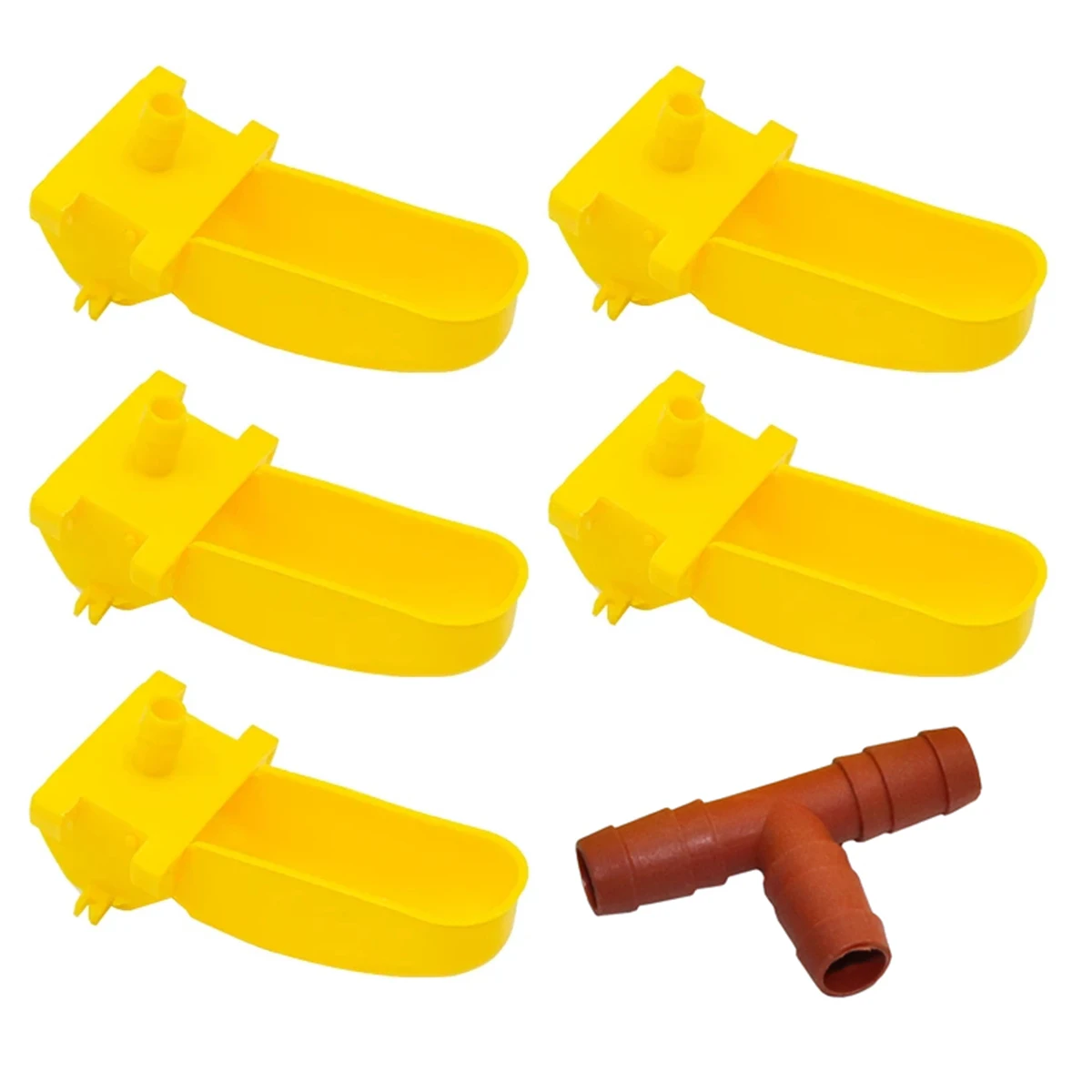 9.5 مم واجهة الطيور ذات الوجهين المعلقة وعاء الشرب التلقائي وموصل التي شيرت السمان الحمام الكتاكيت أكواب الماء 5 قطع