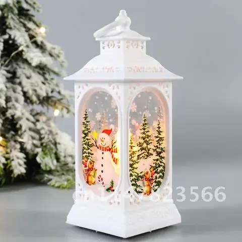 Santa Claus Snowman Lantern Light Merry Christmas Decor For Home Christmas Tree Ornament Xmas Gifts Navidad 2021 New Year 2022