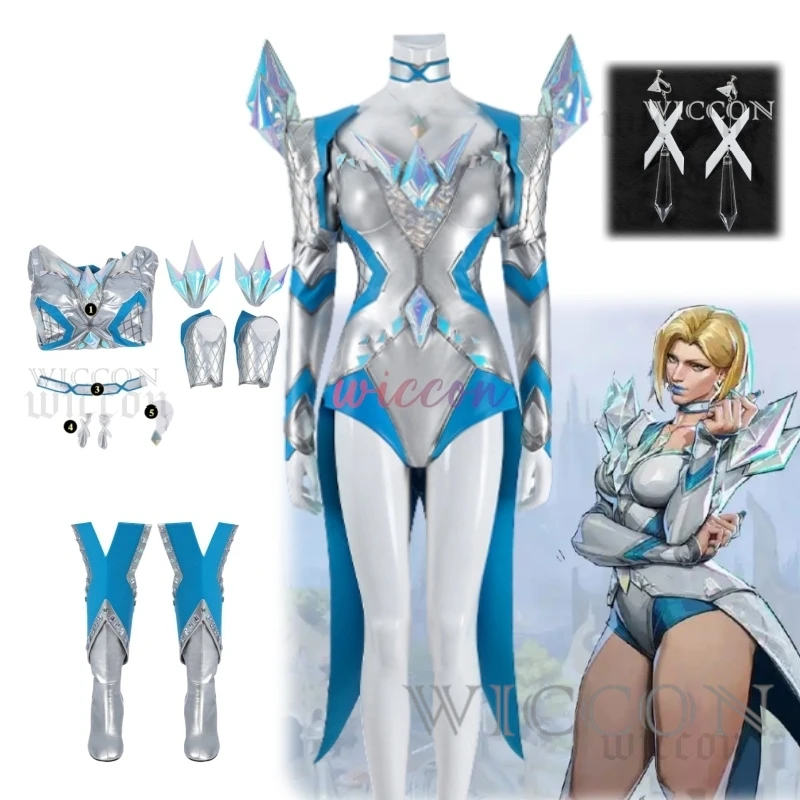 

Anime White Queen Cosplay Costume Emma Frost Cosplay Costumes Emma Grace Frost Woman Outfit Halloween Carnival RolePlay Suit