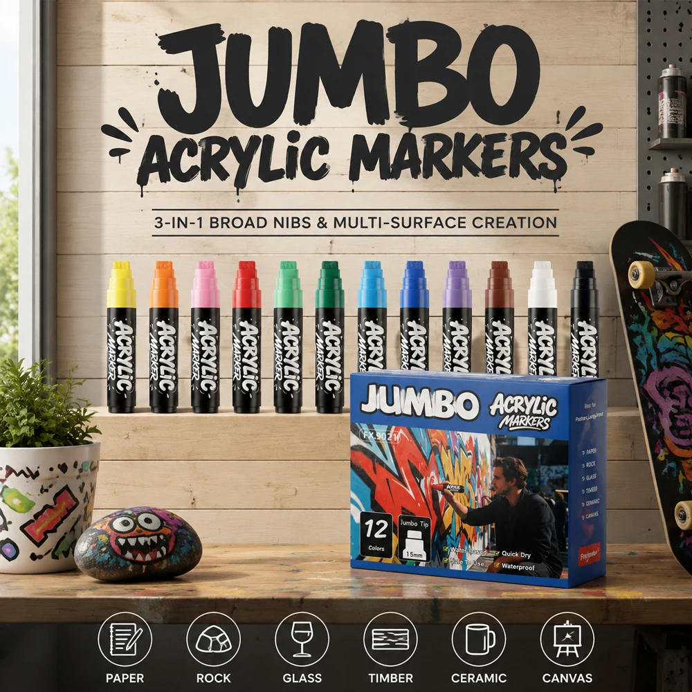 Copic Marker Sketch - 12 Colors Acrylic Paint Markers 15mm