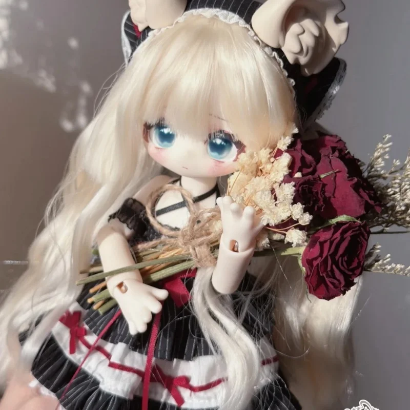 New Meki Fluffy Goodnight Series 1/6 Bjd Blind Box Cute Girls Action Figure Desktop Ornament Collection Model Trendy Toy Gift