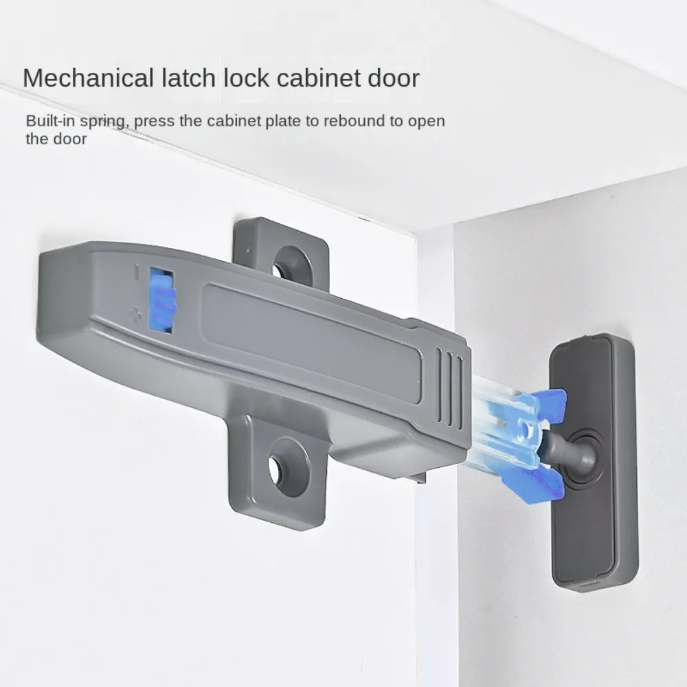 New ABS Cabinet Catches Invisible Damper Buffer Wardrobe Stopper Push Type Hardware Door Lock Buckle Cabinet Door