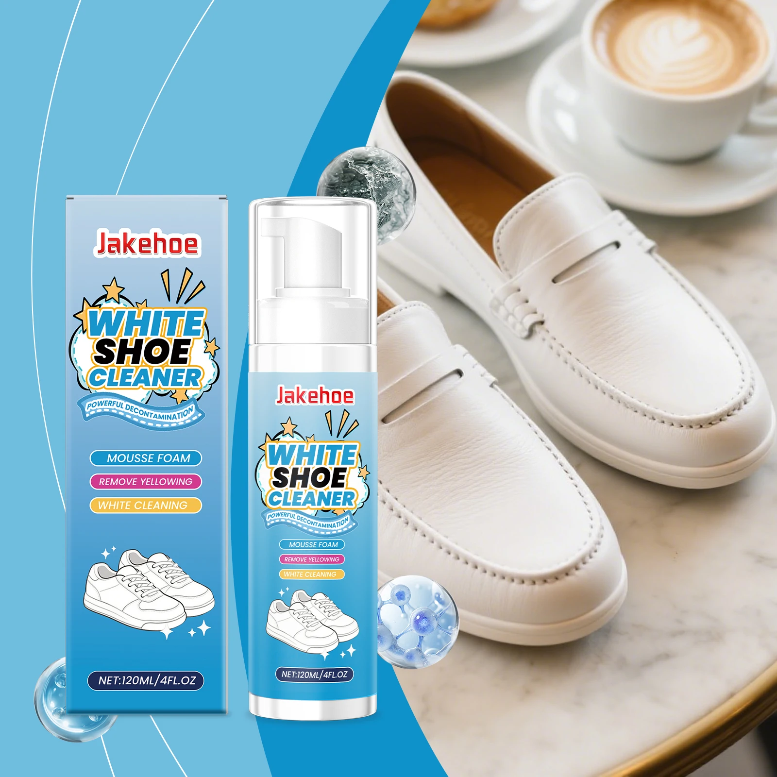 

White Shoe Cleaner Gentle Protection Cleans Shoe Surface Dirt Easy To Use Convenient Cleaning Product for Daily White Shoe Care