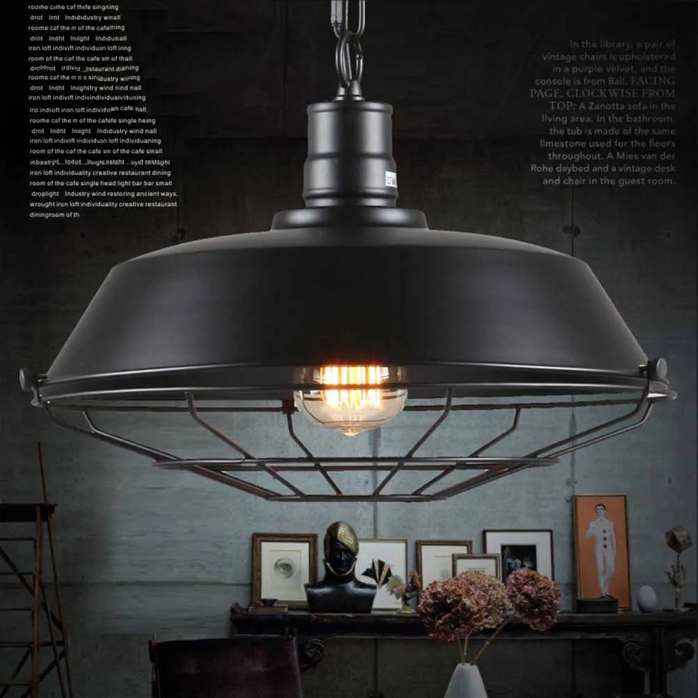

Retro Pot Lid Chandelier Living Room Light Fixture Lamps Ceiling Lights Lantern Dining Vintage