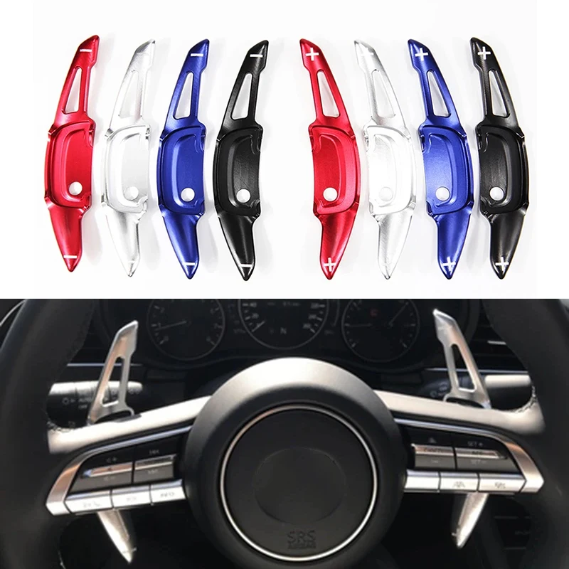 

Автомобильный Алюминиевый Рычаг переключения передач на руль, Удлинительный колпачок для нового Mazda 3 Axela 2020, автомобильные аксессуары, автостайлинг