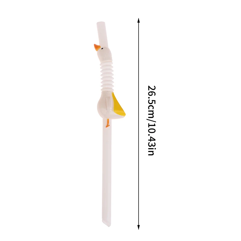 1pc Long Goose Straws Animal Long Goose Straws With Brush Reusable Large Diameter Drinking Straws Curved Straws Thick Tube Straw