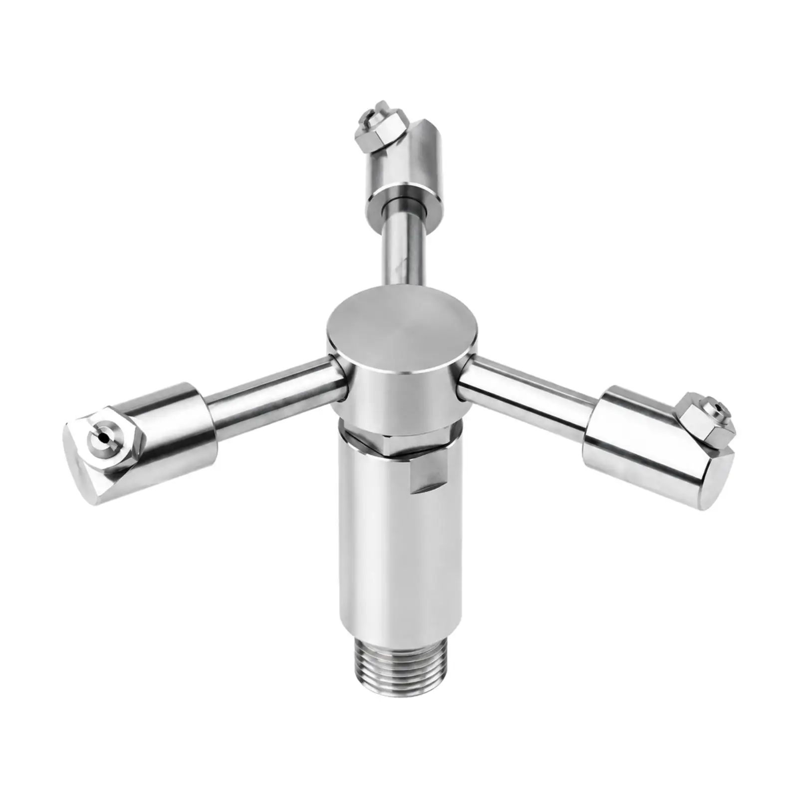 Rotary Tank Cleaning Nozzle 304 Stainless Steel Threaded DN15 Inlet Spray Nozzle for Pressure Sprayer Industrial Wash