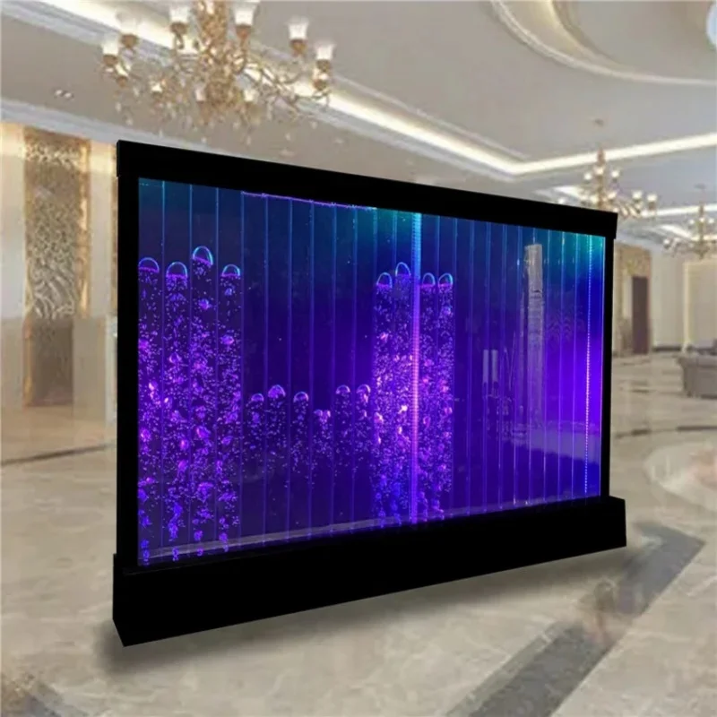 custom.Factory Direct LED Digital Indoor Fountain Bubble Wall/Panel Dancing Mobile Plastic Design Weddings