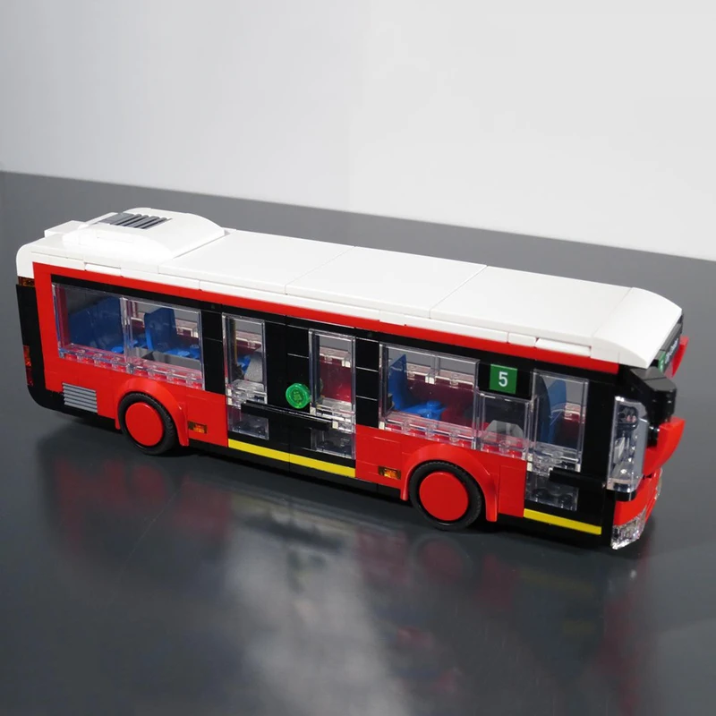 シティカーモデル Moc ビルディングブロック シティバスモード テクノロジーモジュラーシーンブロック クリスマス DIY おもちゃ ホリデーギフト