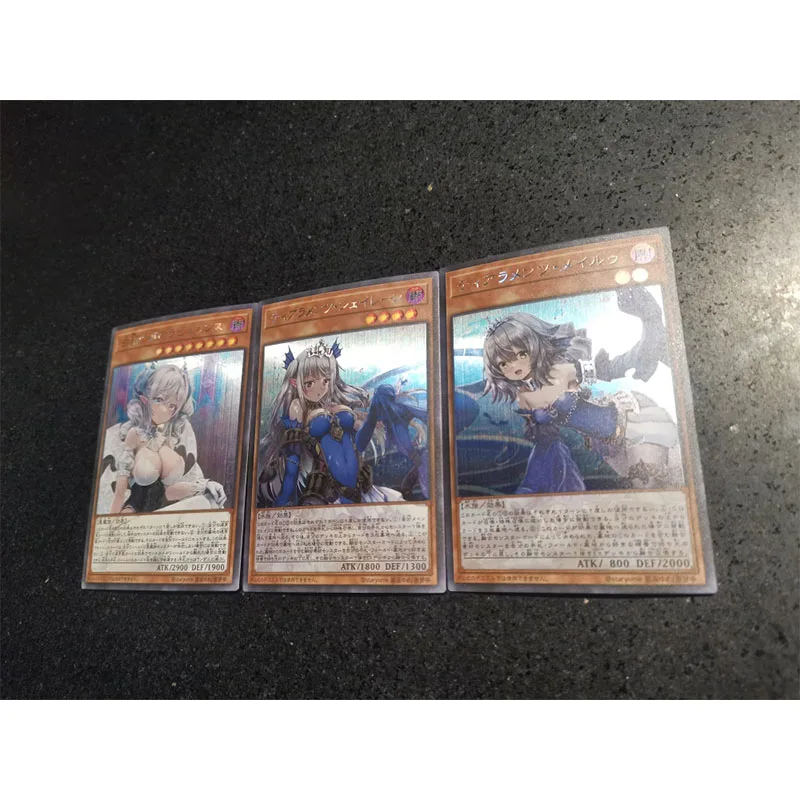 3PCS Yu-Gi-Oh! Starry Dream Pavilion Anime New DIY Beautiful Girl Card Four types of flashes Card Game Collection Card