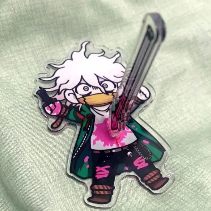 Danganronpa Trigger Happ Standing Anime KeyChain Nagito Komaeda Key Chain Women Fashion Figure Model Plate Key Ring Acrylic Gift