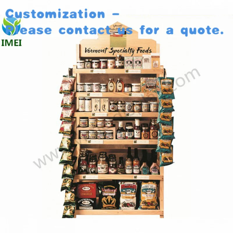 custom.Chips Display Rack Customized Food Display Rack Cake Wood Display Rack