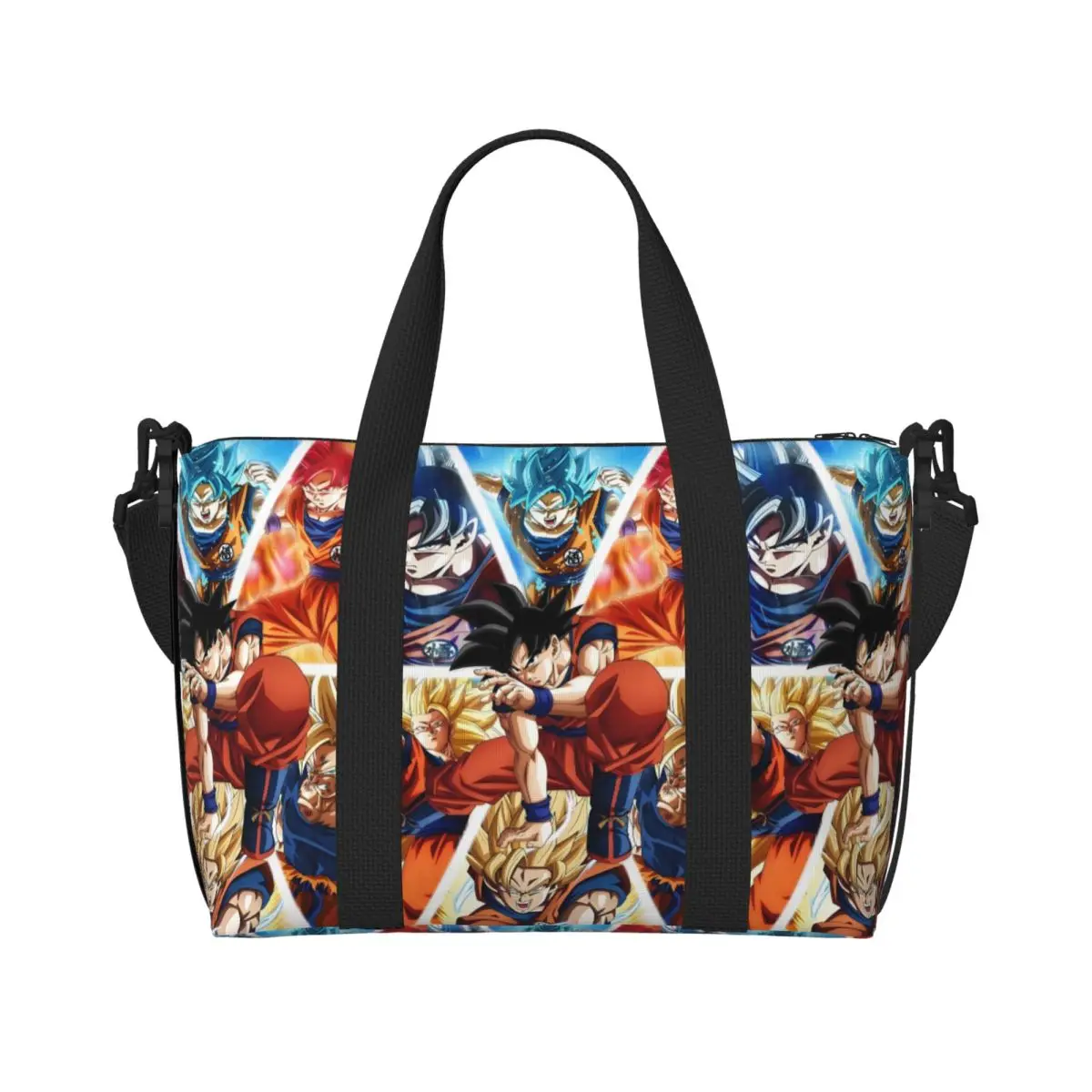 

Большая сумка-тоут с изображением Драгона Болл З и Гоку, милая аниме-сумка для женщин, симпатичная мультяшная сумка для покупок, спорта, пляжа и путешествий
