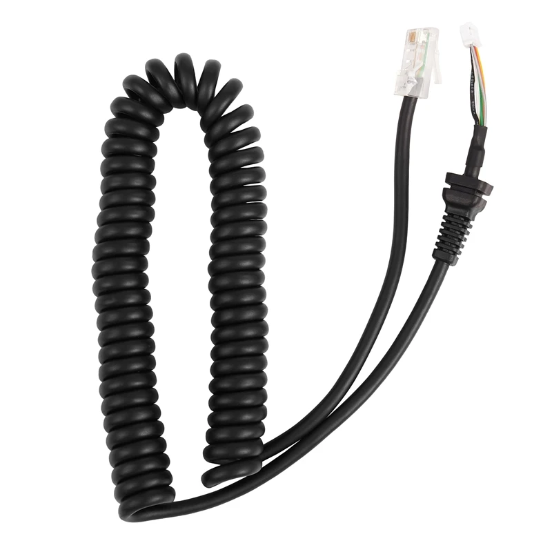 Car Hand Speaker Microphone Replacement Mic Cables Cord Wire For YAESU MH-48A6 For Car Radio Talkie Walkie Telephone Spring Line