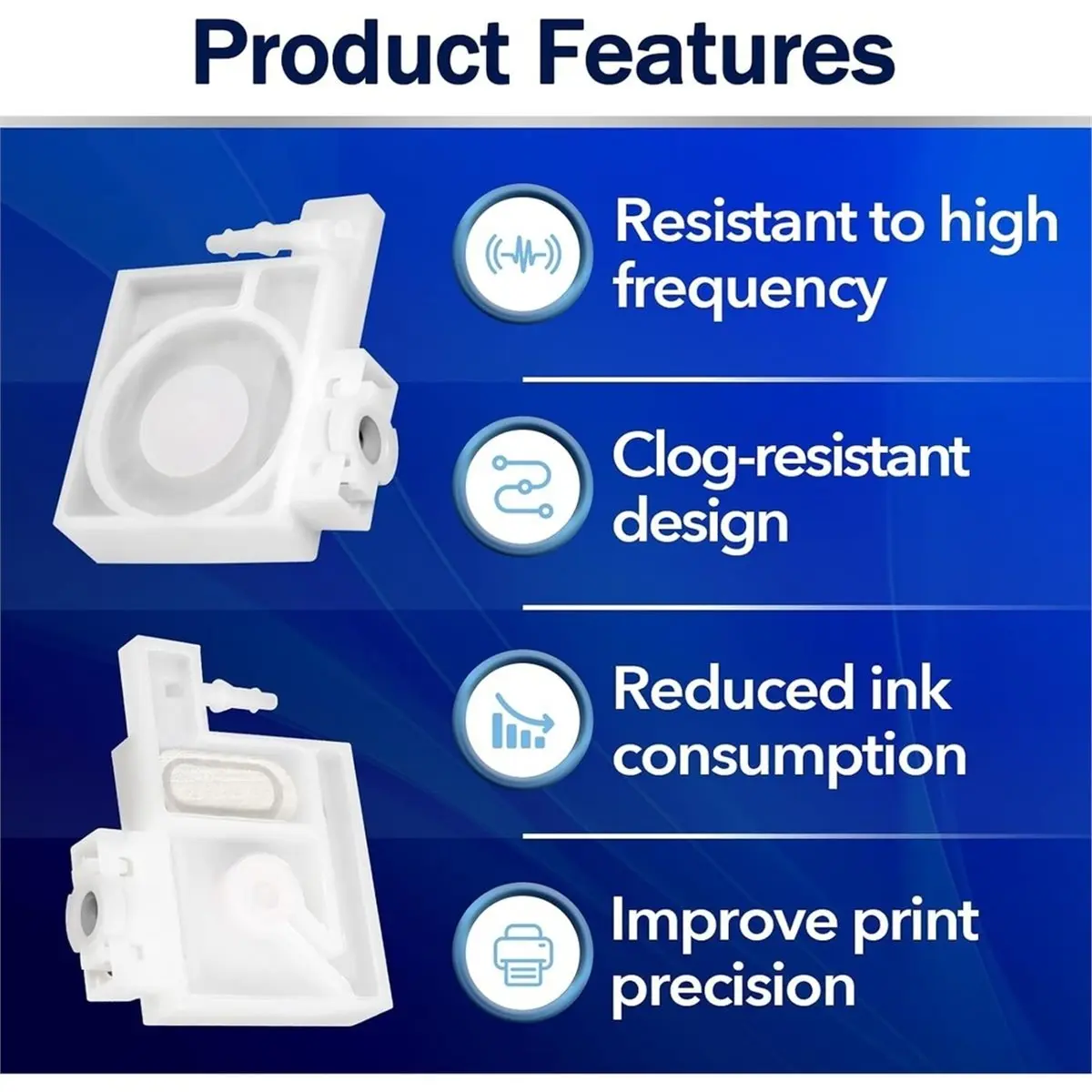 8Pcs Printer Ink Damper for P408 L805 L1300 L1800 L1400 R1390 R2000 R2400 T50DTF Printers
