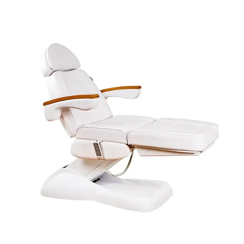 Modern Luxury Gold Electric Massage Bed 4 Motors Adjustable Beauty Treatment Medical Spa LED Lighting