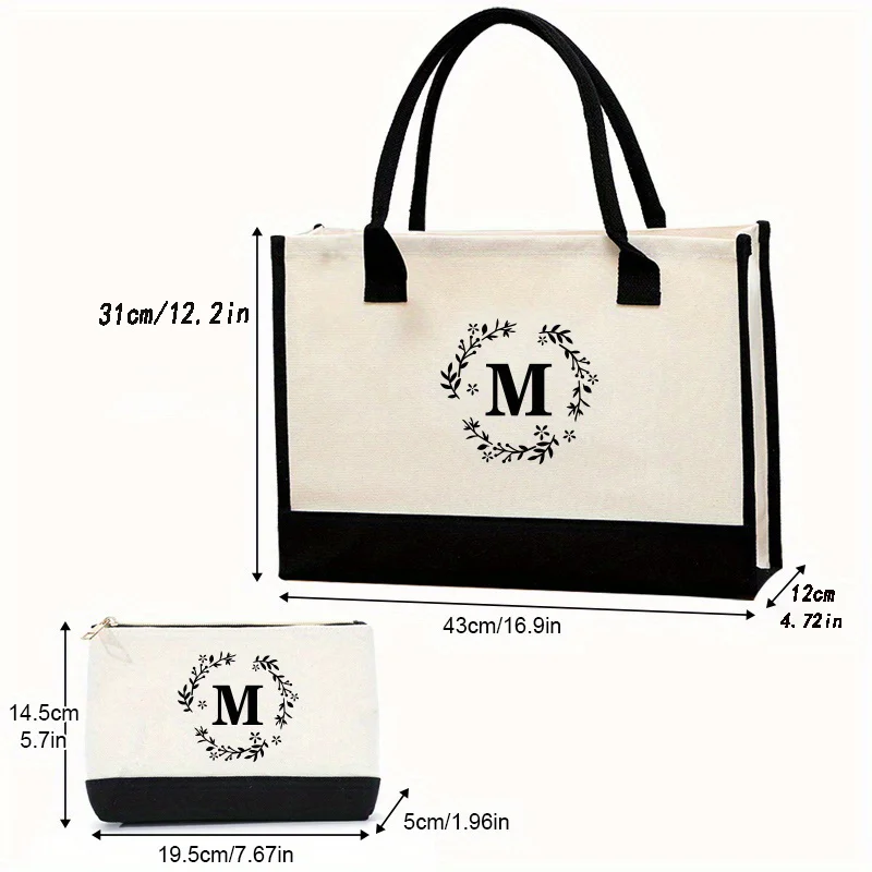 Solid color letter large capacity handbag Fashion letter set bag