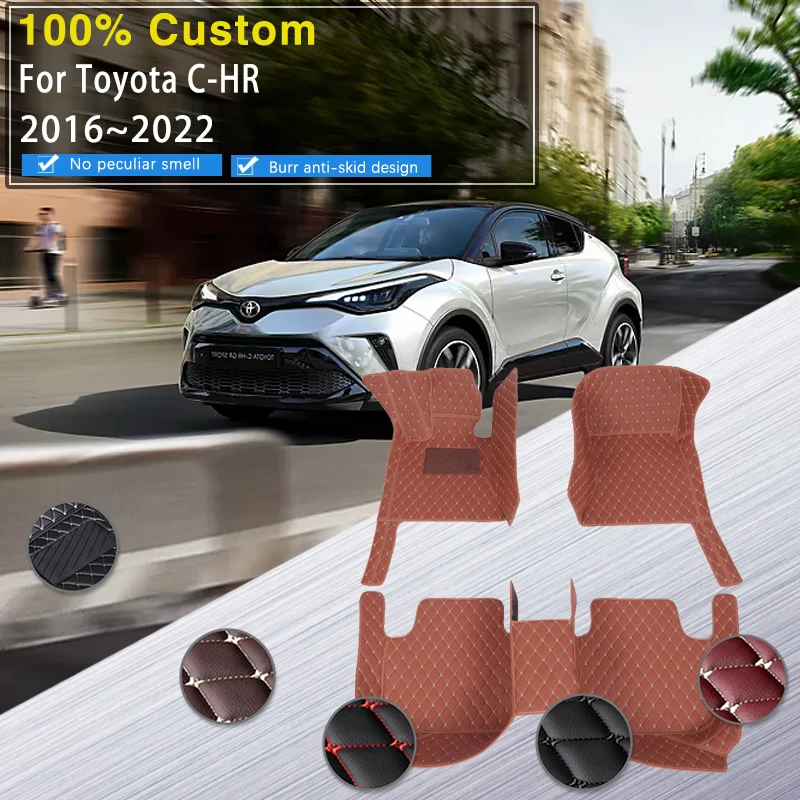 Fit For Toyota C-HR CHR CH R Shīeichiāru AX10 AX50 2016~2022 Non-hybrid Car Floor Mats Luxury Foot Pads Car Accessories Interior