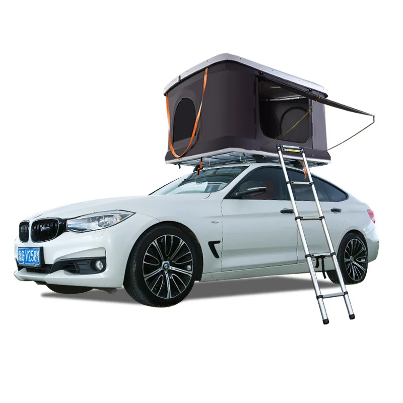 Outdoor camping car roof top tent hard shell