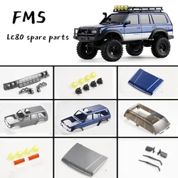 FMS 1/18 LC80 Model symulacyjny Off-road 4WD samochód wspinaczkowy RC kaptur antykolizyjny bagażnik obudowa samochodu lusterka wstecznego