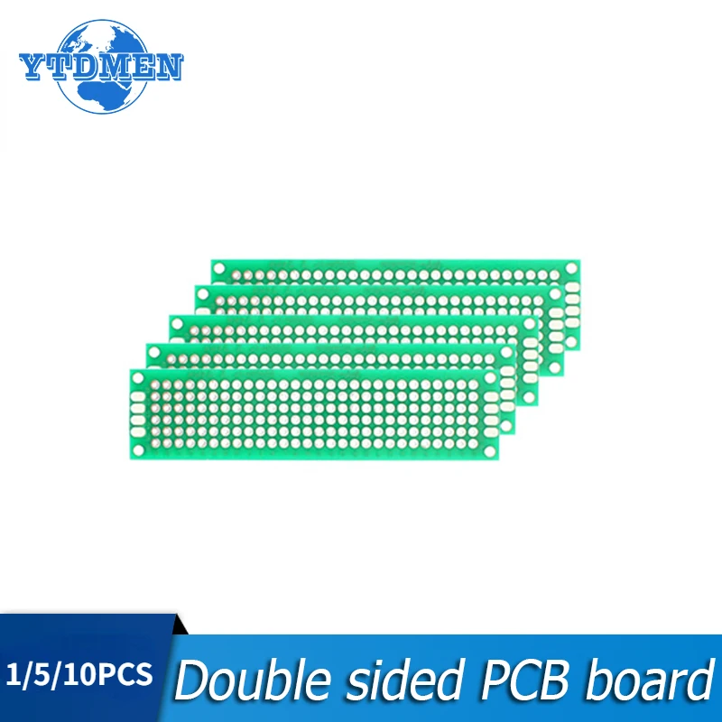 1/5/10PCS Soldering Board 2*8cm Diy Universal Printed Circuit Boards Green Double Sided PCB Board 2x8cm Breadboard