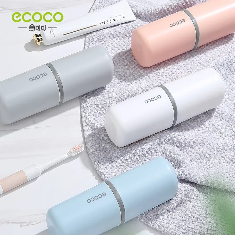 

ECOCO Toothbrush Case Simple Travel Portable Wash Cup Multi-functional Brushing Box Tooth Mouthwash Bathroom Set Household