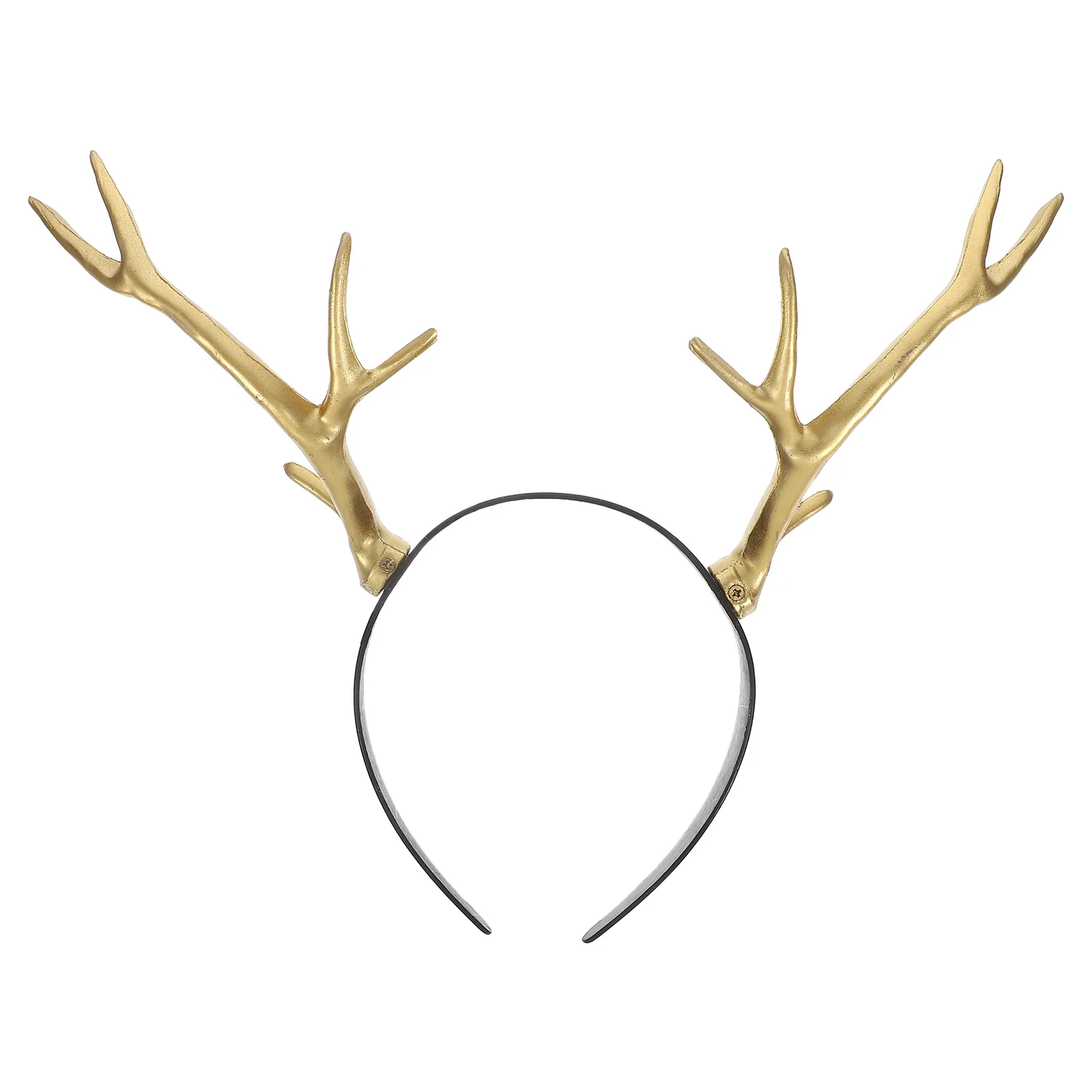 

Golden Artificial Antler Headband Size Comfortable Cosplay Hair Hoop Party Hair Accessories Performance Headdress