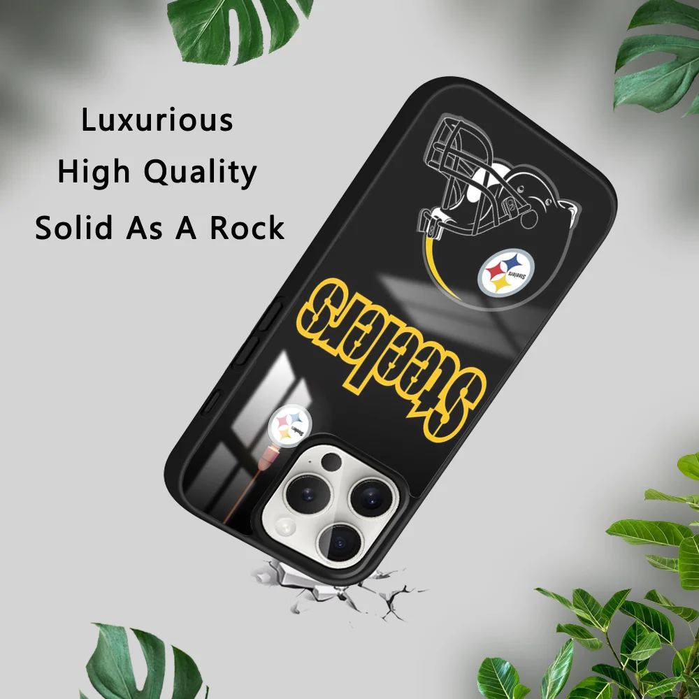 P-Pittsburgh S-Steelers Phone Case For iPhone 16 15 14 13 12 11 Pro Xs Max Mini Plus Celulares Hard Funda