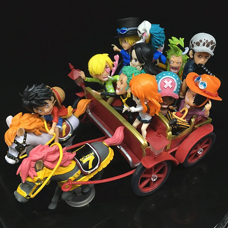 

[Funny] Anime One Piece 20th Anniversary Carriage Ichiban Kuji WCF Luffy Zoro Sanji Nami PVC Action Figure Collection Model toy