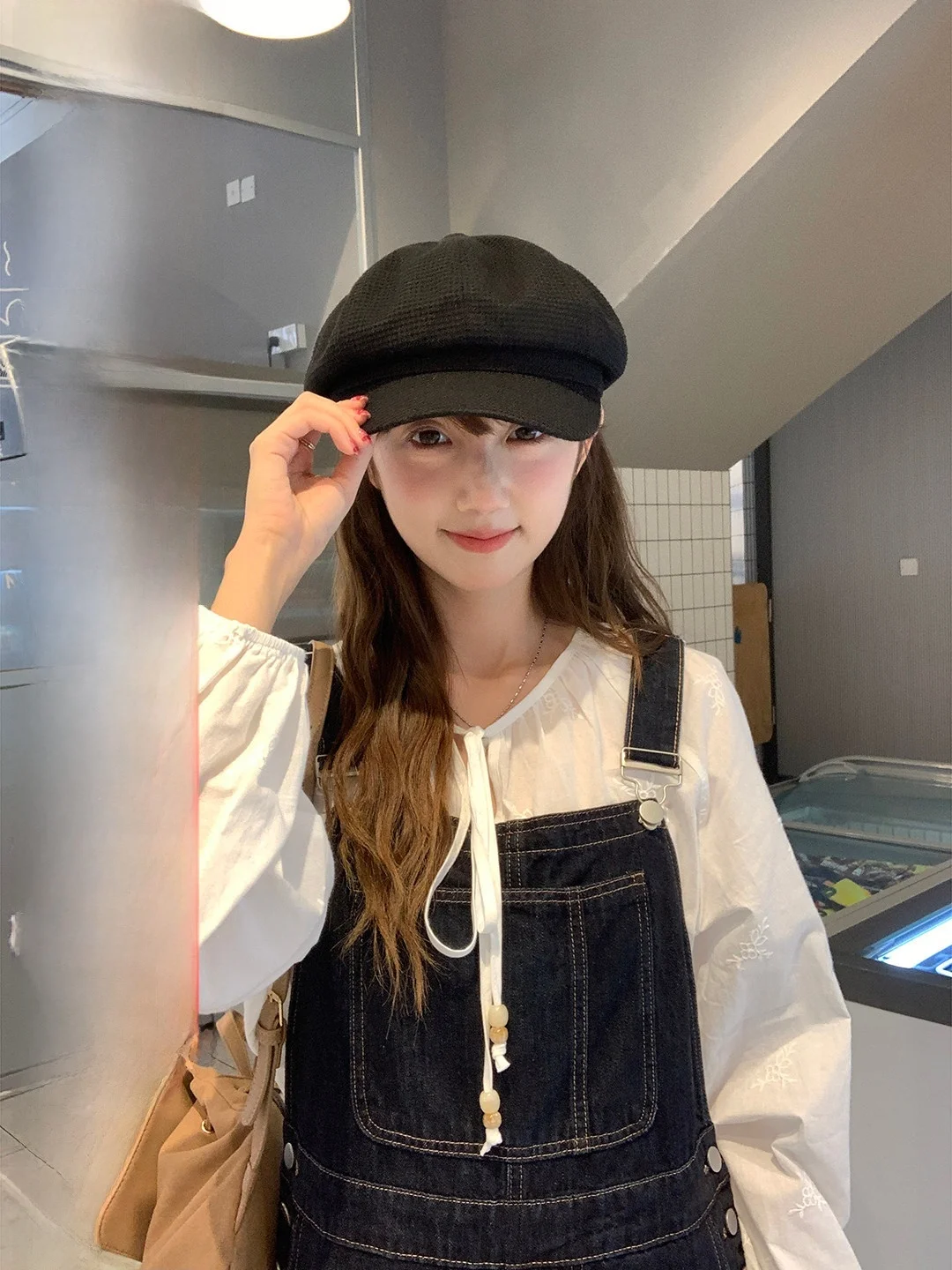 

Ретро джинсовые комбинезоны женские зимние новые корейские прямые повседневные брюки с высокой талией на пуговицах однотонные джинсы