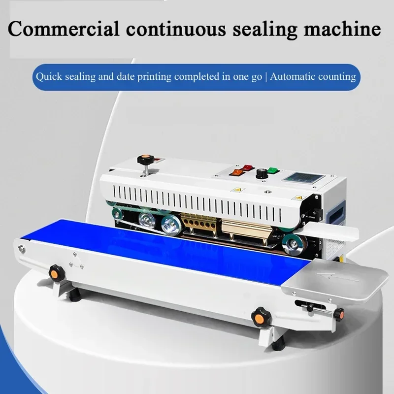 Continuous Vacuum Sealer Machine for Snack Food Heat Sealing Plastic Pouch with Air Nitrogen Gas Inflation for Potato Chips