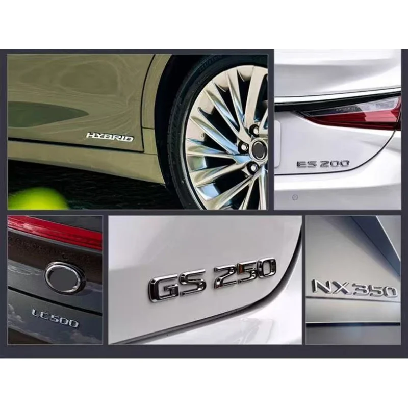 

Glossy Black ABS Letter Emblem for Lexus NX200 NX300 NX200t NX300h HYBRID Car Rear Trunk Logo Badge Sticker Accessories