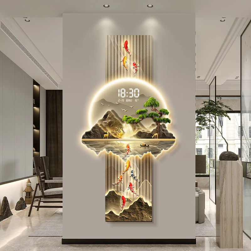 Led Big Size Wall Clocks Art Mural Digital Luxury Interior Nordic Wall Watch Design Silent Reloj De Pared Home Decoration