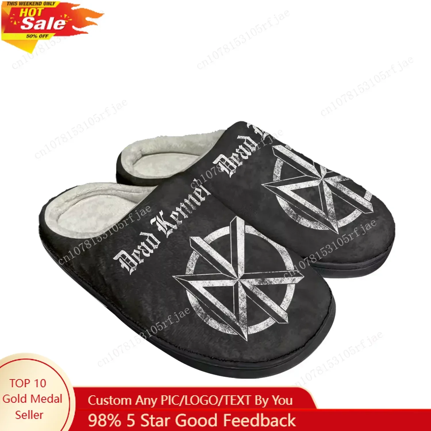 Dead Rock Band Kennedys Pop Home Cotton Custom Slippers Mens Womens Sandals Plush Bedroom Casual Keep Warm Shoe Thermal Slipper