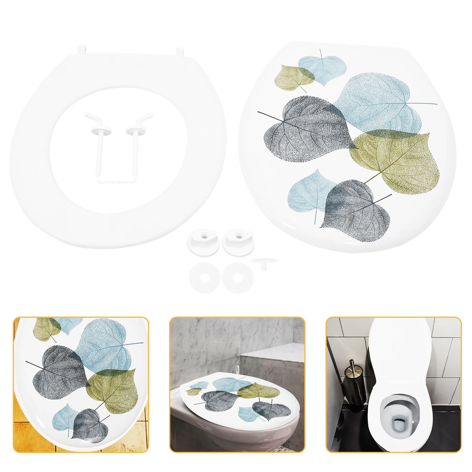 

1 комплект, пластиковое сиденье для унитаза, универсальная замена для белой крышки сиденья унитаза, прочное, гладкое, легко чистящееся приспособление для ванной комнаты