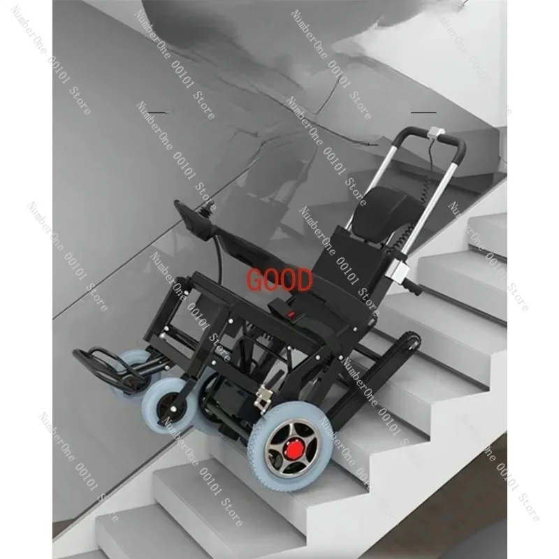 Electric stair climbing wheelchair for the elderly to go up and down the stairs intelligent light step crawler stair climber