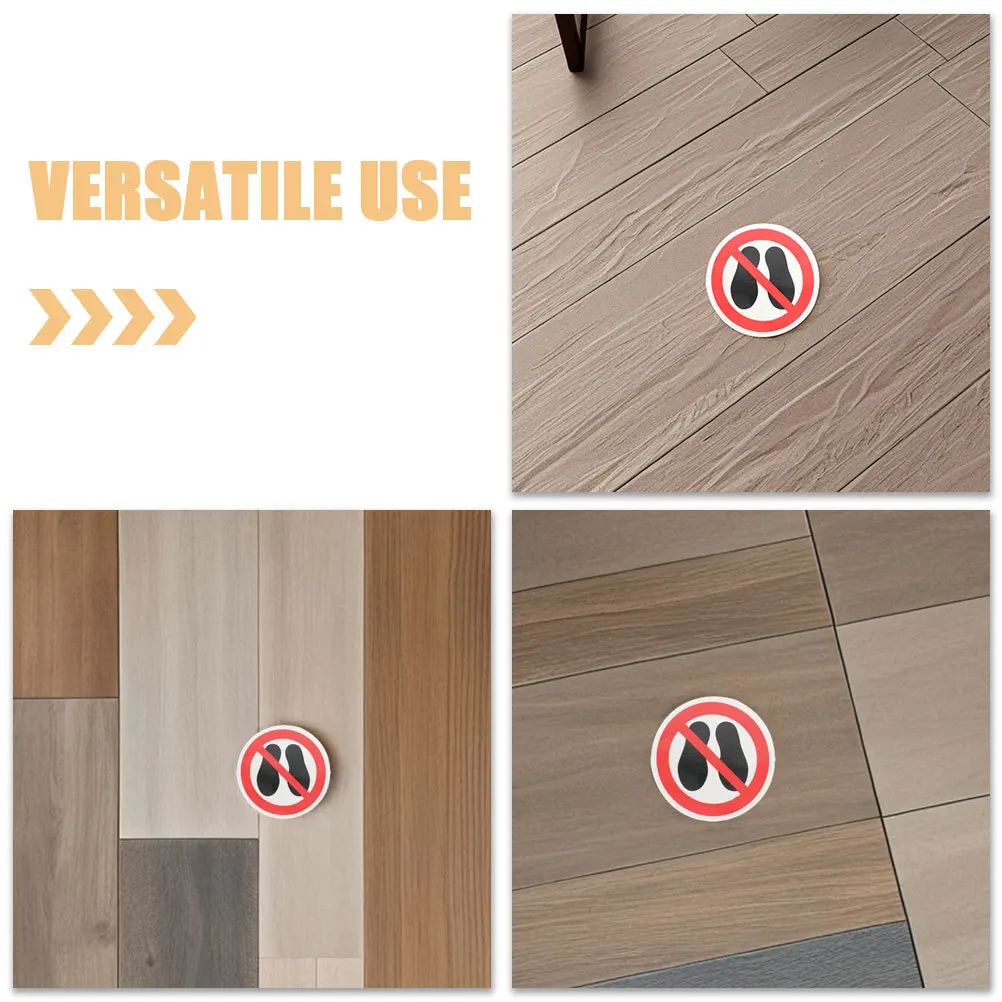 8 قطعة تحذير السلامة لا خطوة ملصقات ذاتية اللصق الفينيل الطابق الشارات مشرق مرئية لا خطوة على السطح الشارات للسلالم