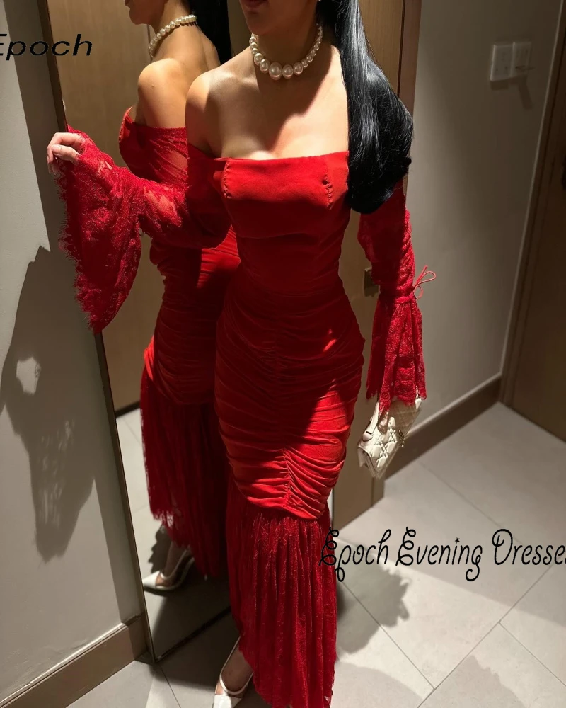 Epoch Long Evening Dress Straight  فساتين مناسبة رسمية Elegant O-Neck Tassel Cocktail Party Prom Gown For Sexy Women 2024