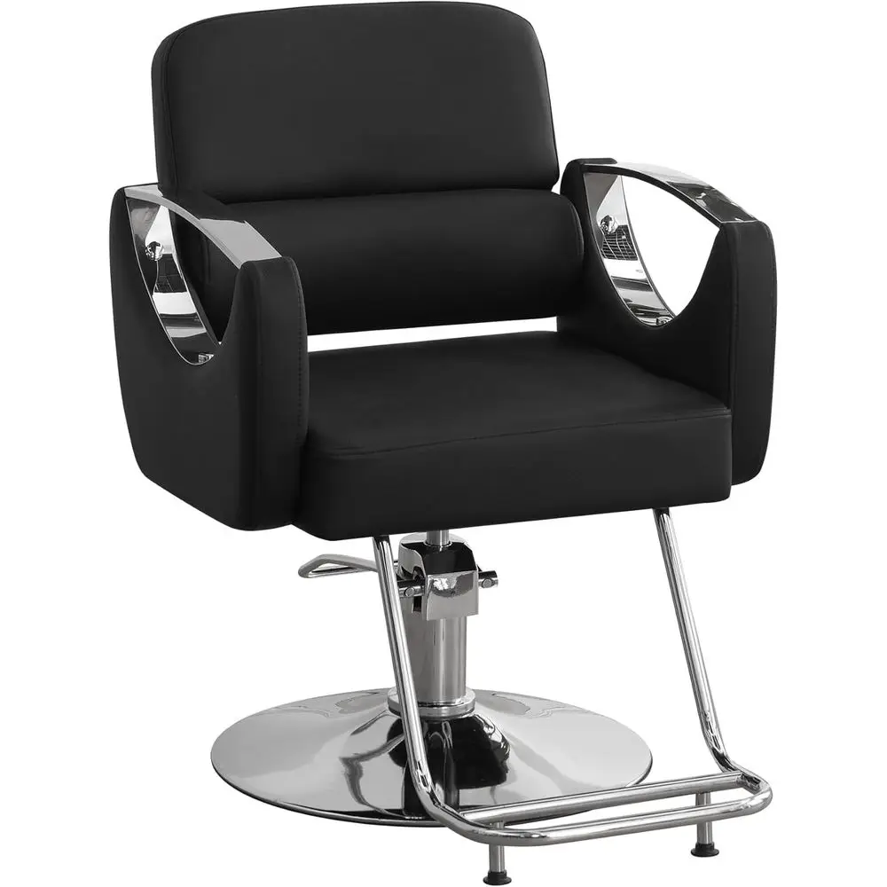 

Регулируемое гидравлическое кресло для парикмахерских и салонов с поворотом на 360 градусов ° Поворотный механизм, черный