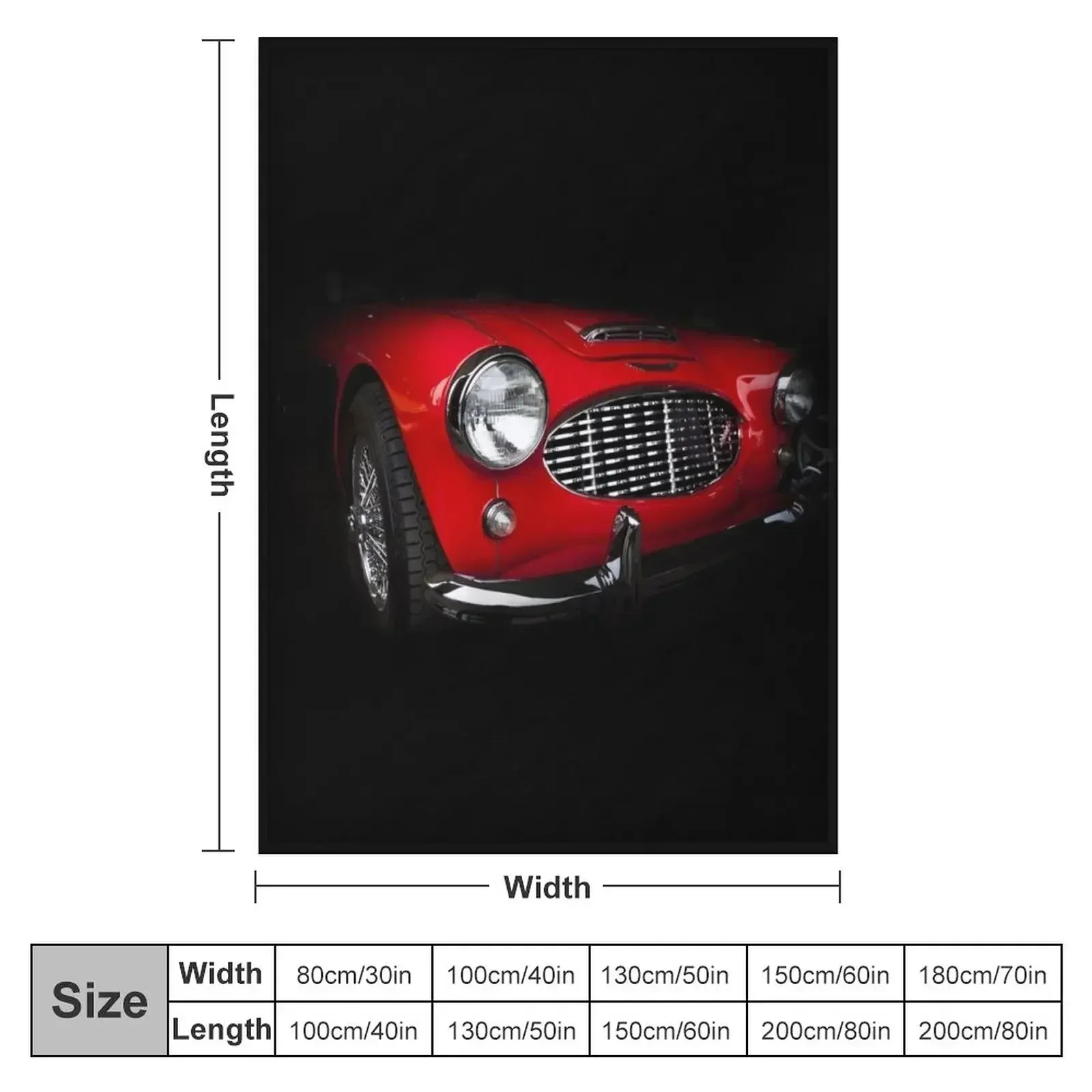 Austin Healey 3000 Mark 1 Throw Blanket couch cozy soft plush fuzzy picnic outdoor blanket
