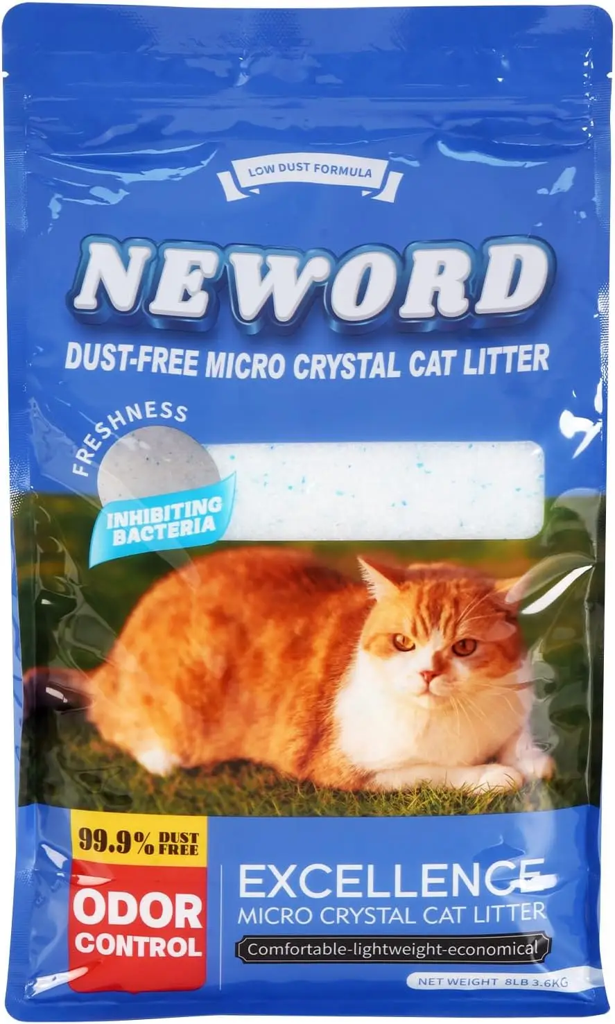 

Crystal Cat Litter Non-Clumping, 8LBs Dust-Free Fresh Scented, Superior Odor Control Lightweight Soft Paws