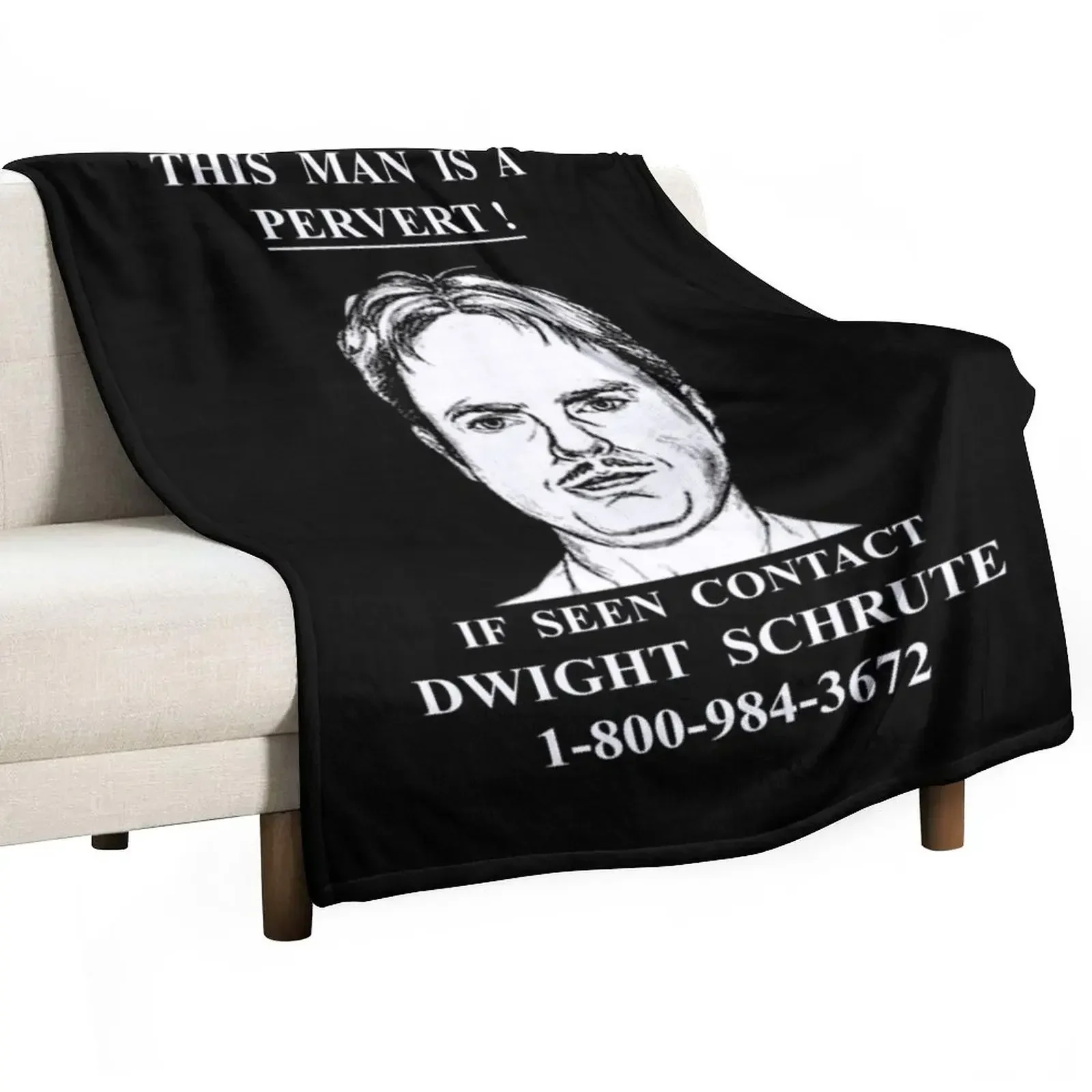 

If Seen Contact Dwight Schrute Throw Blanket Blankets For Bed christmas gifts Blankets